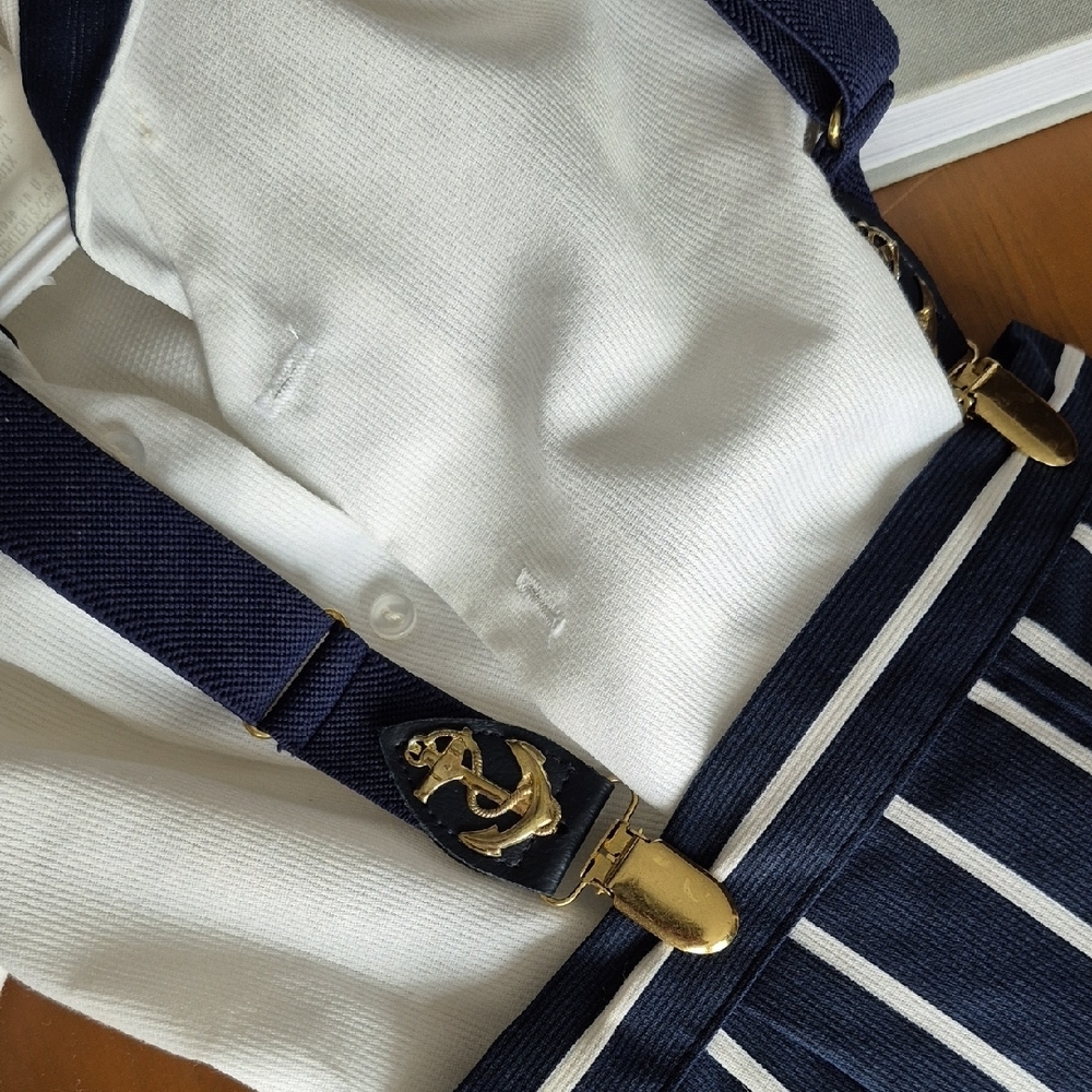 Nautical vintage  Baby Outfit with Hat - Picture 3 of 6